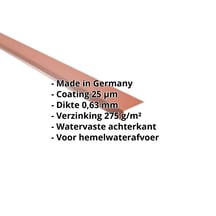 Druiplijst | 80 x 30 mm | 95° | Staal 0,63 mm | 25 µm Polyester | 8004 - Koperbruin #2