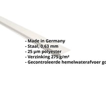 Druiplijst | 80 x 30 mm | 95° | Staal 0,63 mm | 25 µm Polyester | 9010 - Zuiverwit #2