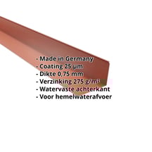 Druiplijst | 80 x 30 mm | 95° | Staal 0,75 mm | 25 µm Polyester | 8004 - Koperbruin #2