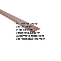 Druiplijst | 80 x 30 mm | 95° | Staal 0,50 mm | 60 µm Puramid | 6012 - Roodbruin #2