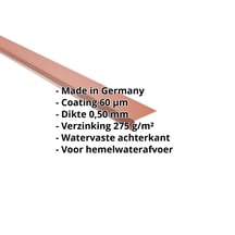 Druiplijst | 80 x 30 mm | 95° | Staal 0,50 mm | 60 µm Puramid | 8004 - Koperbruin #2