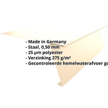 Startprofiel | Voor felsplaat PD-510-S | Staal 0,50 mm | 25 µm Polyester | 1015 - Licht ivoorkleurig #2