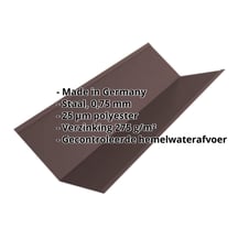 Kilgoot | 195 x 195 x 2000 mm | Staal 0,75 mm | 25 µm Polyester | 8017 - Chocoladebruin #2