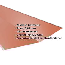 Kilgoot | 490 x 490 x 2000 mm | Staal 0,63 mm | 25 µm Polyester | 8004 - Koperbruin #2