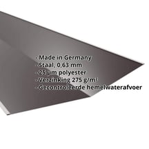 Kilgoot | 490 x 490 x 2000 mm | Staal 0,63 mm | 25 µm Polyester | 8017 - Chocoladebruin #2