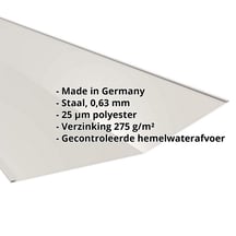 Kilgoot | 490 x 490 x 2000 mm | Staal 0,63 mm | 25 µm Polyester | 9002 - Grijswit #2