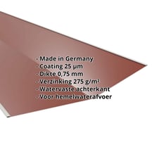 Kilgoot | 490 x 490 x 2000 mm | Staal 0,75 mm | 25 µm Polyester | 8012 - Roodbruin #2