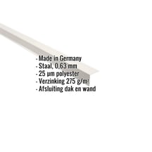 Muuraansluiting | 16 x 11,5 cm | 95° | Staal 0,63 mm | 25 µm Polyester | 9010 - Zuiverwit #2