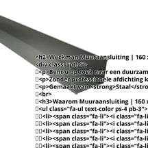 Muuraansluiting | 160 x 115 mm | 95° | Staal 0,50 mm | 25 µm Polyester | 6020 - Chroomoxydegroen #2