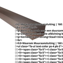 Muuraansluiting | 160 x 115 mm | 95° | Staal 0,50 mm | 25 µm Polyester | 8011 - Notenbruin #2