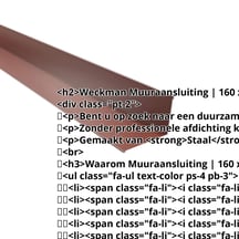 Muuraansluiting | 160 x 115 mm | 95° Staal 0,50 mm | 25 µm Polyester | 8012 - Roodbruin Muuraansluiting | 160 x 115 mm | 95° | Staal 0,50 mm | 25 µm Polyester | 8012 - Roodbruin #2
