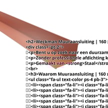 Muuraansluiting | 160 x 115 mm | 95° | Staal 0,50 mm | 25 µm Polyester | 8004 - Koperbruin #2