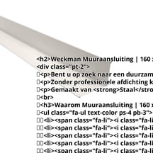 Muuraansluiting | 160 x 115 mm | 95° | Staal 0,50 mm | 25 µm Polyester | 9010 - Zuiverwit #2