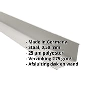 Muuraansluiting | 160 x 115 mm | 95° | Staal 0,50 mm | 25 µm Polyester | 9006 - Zilver-Metallic #2