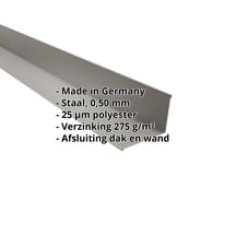 Muuraansluiting | 160 x 115 mm | 95° | Staal 0,50 mm | 25 µm Polyester | 9007 - Grijs aluminiumkleurig #2