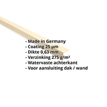 Muuraansluiting | 160 x 115 mm | 95° | Staal 0,63 mm | 25 µm Polyester | 1015 - Licht ivoorkleurig #2