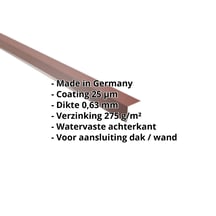 Muuraansluiting | 160 x 115 mm | 95° | Staal 0,63 mm | 25 µm Polyester | 8012 - Roodbruin #2