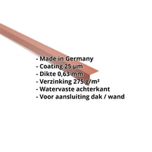 Muuraansluiting | 160 x 115 mm | 95° | Staal 0,63 mm | 25 µm Polyester | 8004 - Koperbruin #2