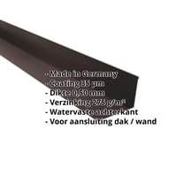 Muuraansluiting | 160 x 115 mm | 95° | Staal 0,50 mm | 35 µm Mattpolyester | 32 - Donkerbruin #2