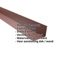 Muuraansluiting | 160 x 115 mm | 95° | Staal 0,50 mm | 60 µm Puramid | 6012 - Roodbruin #2