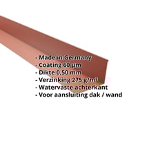 Muuraansluiting | 160 x 115 mm | 95° | Staal 0,50 mm | 60 µm Puramid | 8004 - Koperbruin #2