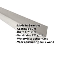 Muuraansluiting | 160 x 115 mm | 95° | Staal 0,75 mm | 60 µm Puramid | 9002 - Grijswit #2