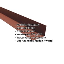 Muuraansluiting | 160 x 115 mm | 95° | Staal 0,50 mm | 80 µm Shimoco | 8004 - Koperbruin #2