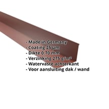 Muuraansluiting | 160 x 115 mm | 95° | Aluminium 0,70 mm | 25 µm Polyester | 8012 - Roodbruin #2