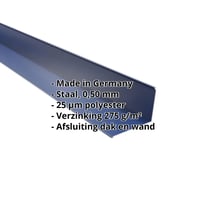 Muuraansluiting | 220 x 150 mm | 95° | Staal 0,50 mm | 25 µm Polyester | 5010 - Gentiaanblauw #2