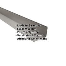 Muuraansluiting | 220 x 150 mm | 95° | Staal 0,50 mm | 25 µm Polyester | 9007 - Grijs aluminiumkleurig #2