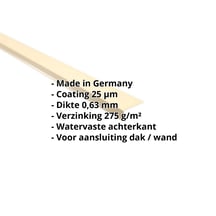 Muuraansluiting | 220 x 150 mm | 95° | Staal 0,63 mm | 25 µm Polyester | 1015 - Licht ivoorkleurig #2