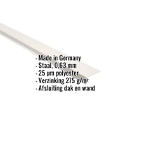 Muuraansluiting | 220 x 150 mm | 95° | Staal 0,63 mm | 25 µm Polyester | 9010 - Zuiverwit #2