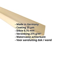 Muuraansluiting | 220 x 150 mm | 95° | Staal 0,75 mm | 25 µm Polyester | 1015 - Licht ivoorkleurig #2