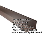 Muuraansluiting | 220 x 150 mm | 95° | Staal 0,75 mm | 25 µm Polyester | 8011 - Notenbruin #2