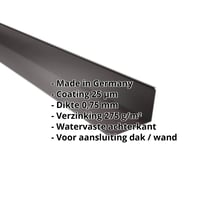 Muuraansluiting | 220 x 150 mm | 95° | Staal 0,75 mm | 25 µm Polyester | 8017 - Chocoladebruin #2