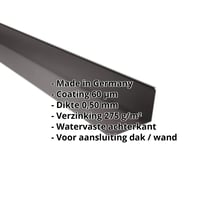 Muuraansluiting | 220 x 150 mm | 95° | Staal 0,50 mm | 60 µm Puramid | 6017 - Chocoladebruin #2