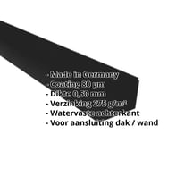 Muuraansluiting | 220 x 150 mm | 95° | Staal 0,50 mm | 80 µm Shimoco | 9005 - Gitzwart #2
