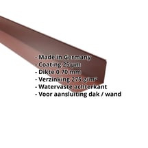 Muuraansluiting | 220 x 150 mm | 95° | Aluminium 0,70 mm | 25 µm Polyester | 8012 - Roodbruin #2