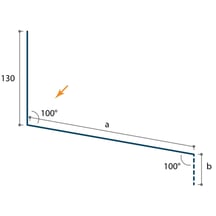 Muuraansluiting | 225 x 45 x 130 x 2100 mm | 100° | Staal 0,50 mm | 25 µm Polyester | 7016 - Antracietgrijs #3