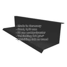 Muuraansluiting | Typ 1 | 100 x 110 x 2000 mm | 90° | Staal 0,50 mm | 35 µm mattpolyester | 033 - Zwart #2