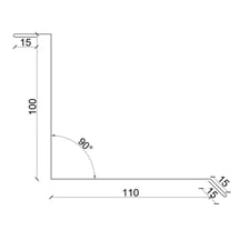 Muuraansluiting | Typ 1 | 100 x 110 x 2000 mm | 90° | Staal 0,50 mm | 50 µm PURLAK® | 7016 - Antracietgrijs #3