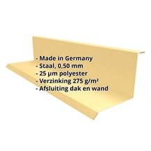 Muuraansluiting | Typ 1 | 100 x 110 x 2000 mm | 90° | Staal 0,50 mm | 25 µm Polyester | 1002 - Zandgeel #2