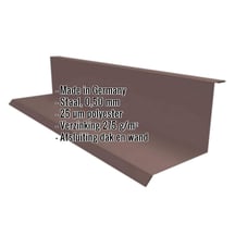 Muuraansluiting | Typ 1 | 100 x 110 x 2000 mm | 90° | Staal 0,50 mm | 25 µm Polyester | 8017 - Chocoladebruin #2