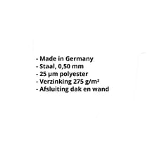 Muuraansluiting | Typ 1 | 100 x 110 x 2000 mm | 90° | Staal 0,50 mm | 25 µm Polyester | 9010 - Zuiverwit #2