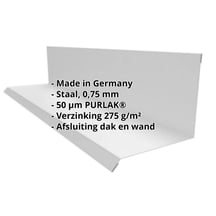 Muuraansluiting | Typ 2 | 100 x 110 x 2000 mm | 90° | Staal 0,75 mm | 50 µm PURLAK® | 9006 - Zilver-Metallic #2