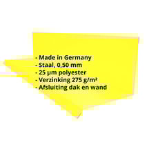 Muuraansluiting | Typ 2 | 100 x 110 x 2000 mm | 90° | Staal 0,50 mm | 25 µm Polyester | 1021 - Koolzaadgeel #2