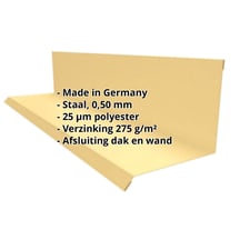Muuraansluiting | Typ 2 | 100 x 110 x 2000 mm | 90° | Staal 0,50 mm | 25 µm Polyester | 1002 - Zandgeel #2