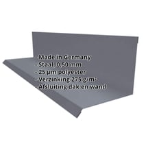 Muuraansluiting | Typ 2 | 100 x 110 x 2000 mm | 90° | Staal 0,50 mm | 25 µm Polyester | 7024 - Grafietgrijs #2