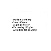 Muuraansluiting | Typ 2 | 100 x 110 x 2000 mm | 90° | Staal 0,50 mm | 25 µm Polyester | 9010 - Zuiverwit #2