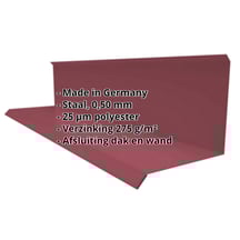 Muuraansluiting | Typ 3 | 100 x 110 x 2000 mm | 90° | Staal 0,50 mm | 25 µm Polyester | 3005 - Wijnrood #2